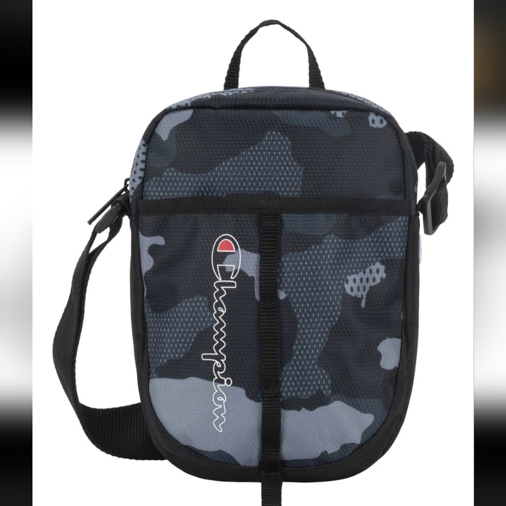 New Champion Center Crossbody Bag Script Logo Black/Grey ONE Size Unisex